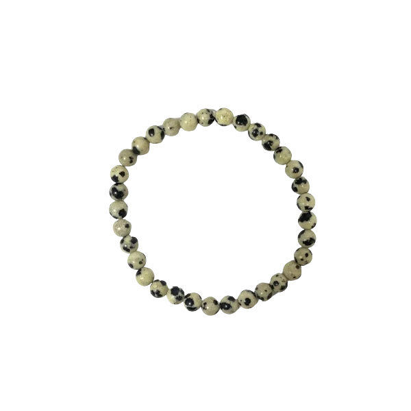 Bracelet enfant jaspe Dalmatien 4mm - Minéraux | Dans les yeux de Gaïa