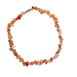 Collier chips en Cornaline rond| Dans les yeux de Gaïa
