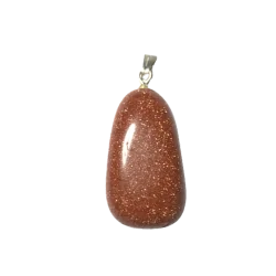 Pendentif en Pierre de Soleil de Synthèse - Dans les Yeux de Gaïa