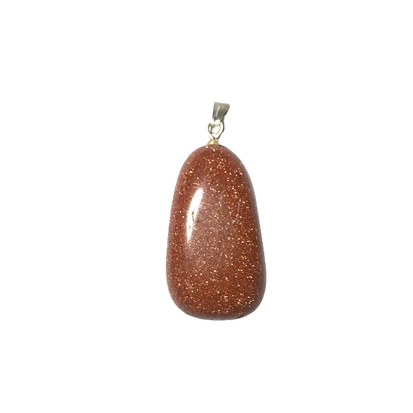 Pendentif en Pierre de Soleil de Synthèse - Dans les Yeux de Gaïa
