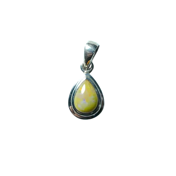 Pendentif en Opale Noble sertie sur Argent 925 -4| Pendentifs en Minéraux | Dans les yeux de Gaïa