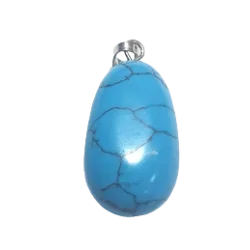 Pendentif en Howlite teintée face| Dans les yeux de Gaïa
