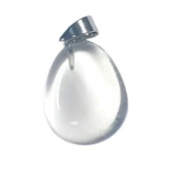 Pendentif en Cristal de Roche dessusl Dans les yeux de Gaïa