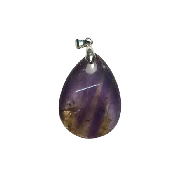 Pendentif en Amétrine monté sur Bélière argenté -2| Dans les yeux de Gaïa