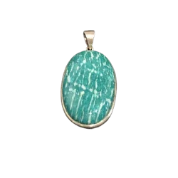 Pendentif en Amazonite - Pendentifs en Minéraux| Dans les yeux de Gaïa