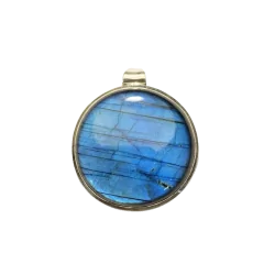Pendentif en Labradorite sertie en Argent PLA67 | Dans les Yeux de Gaïa 1