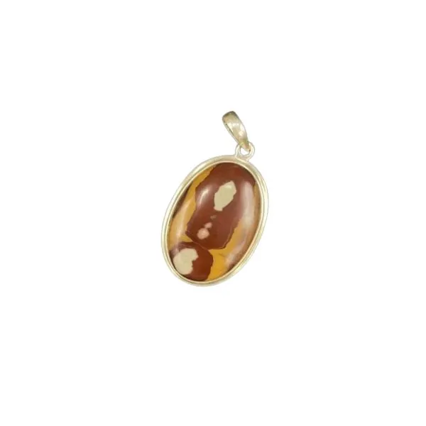 Pendentif en Mokaïte sertie en Argent PMK5 | Dans les Yeux de Gaïa 1