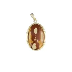 Pendentif en Mokaïte sertie en Argent PMK5 | Dans les Yeux de Gaïa 2