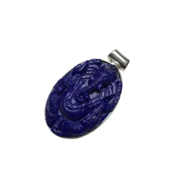 Pendentif en Lapis Lazuli sur argent PGLL2 | Dans les Yeux de Gaïa 2