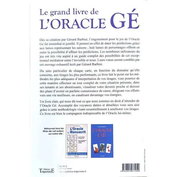 Le grand livre de l'Oracle Gé - dos| Dans les yeux de Gaïa