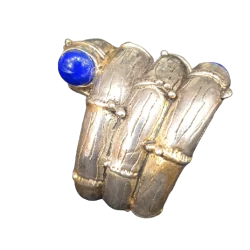 Bague Lapis-Lazuli spirale - Face 1 | Dans les yeux de Gaïa