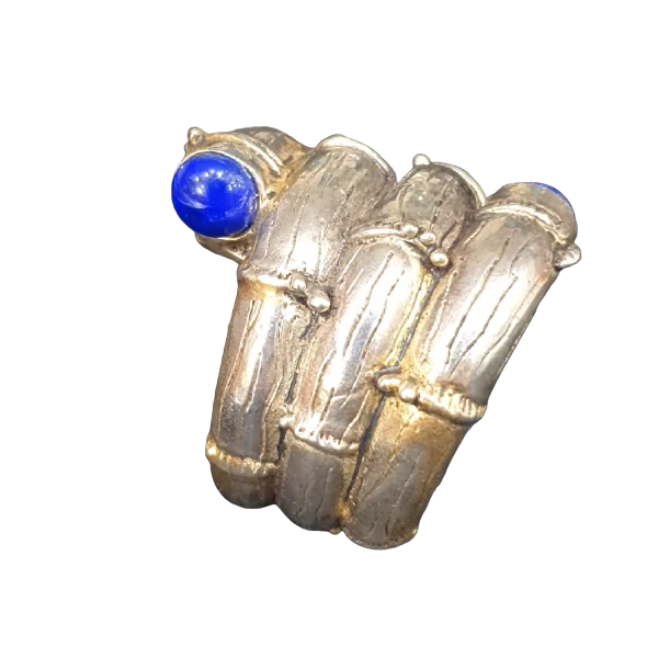 Bague Lapis-Lazuli spirale - Face 1 | Dans les yeux de Gaïa