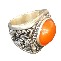 Bague en Cornaline en fleur...