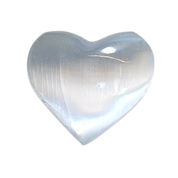 Coeur en sélénite 1 | Dans les yeux de Gaïa