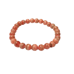 Bracelet en Rhodochrosite 6mm - face| Dans les yeux de Gaïa