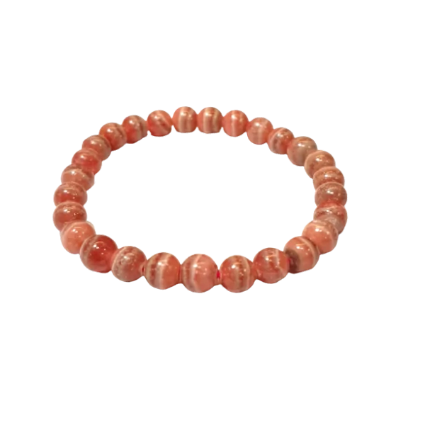Bracelet en Rhodochrosite 6mm - face| Dans les yeux de Gaïa