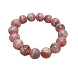 Bracelet en Rhochrosite 12mm - coté| Dans les Yeux de Gaïa