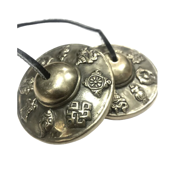 Cymbales Tibétaines 8 signes Auspicieux 2 - Dans les Yeux de Gaïa