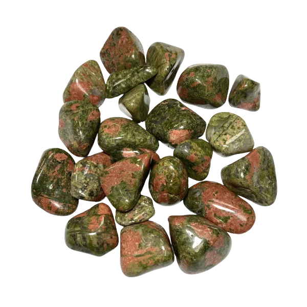 Pierre roulée Unakite 1 - Lithothérapie |Dans les Yeux de Gaïa