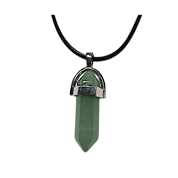 pendentif pointe aventurine verte 1 | dans les yeux de Gaïa