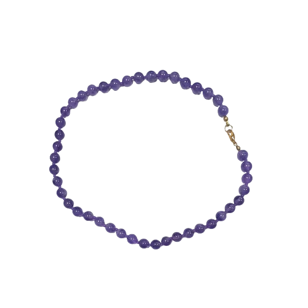 Collier Améthyste en perle ronde 8 mm - fermé| Dans les yeux de Gaïa