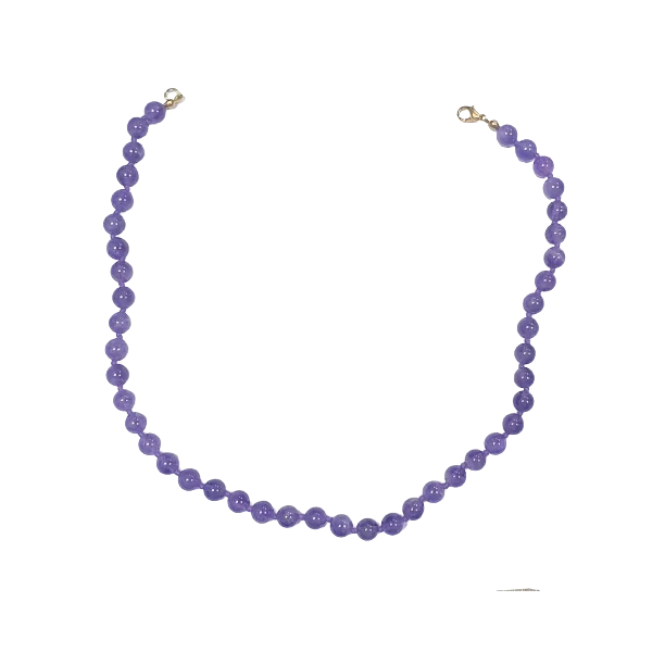 Collier Améthyste en perle ronde 8 mm - ouvert | Dans les yeux de Gaïa