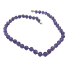 Collier Améthyste en perle ronde 8 mm - face | Dans les yeux de Gaïa