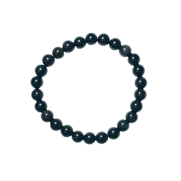 Bracelet en Obsidienne Oeil Céleste 8mm - taille homme | Dans les Yeux de Gaïa 1
