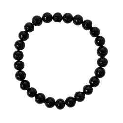 Bracelet en Tourmaline noire 8mm - taille homme | Dans les Yeux de Gaïa 1