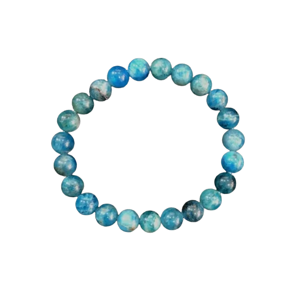 Bracelet en Apatite perles rondes 8mm | Dans les Yeux de Gaïa