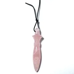 Pendule Thot en Quartz Rose | Dans les Yeux de Gaïa