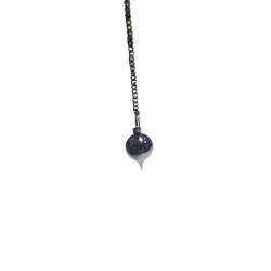 Pendule boule en métal argenté