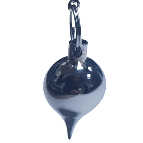 Pendule boule en métal argenté - zoom | Dans les yeux de Gaïa