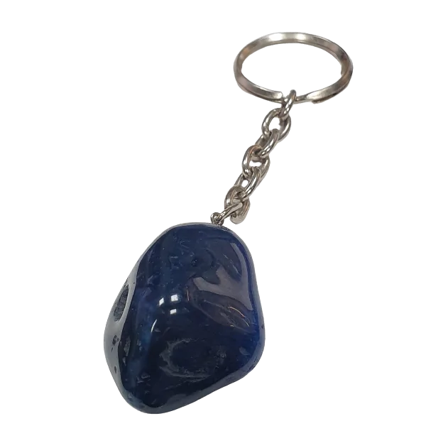 Porte clé Agate teintée - face | Dans les yeux de Gaïa
