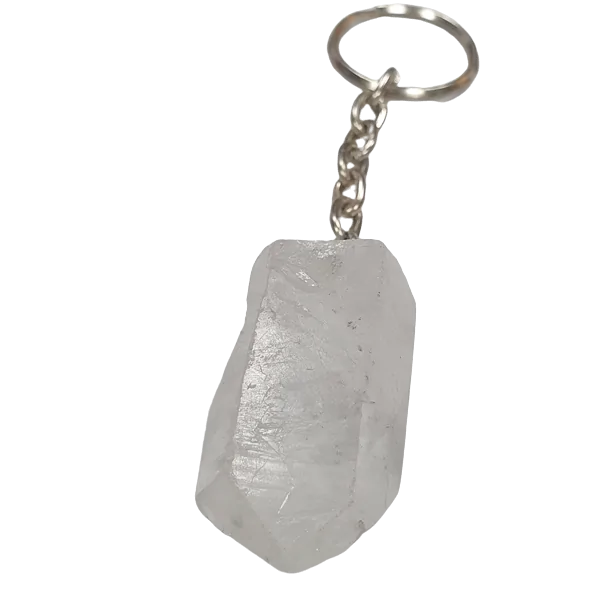 Porte clé Cristal de Roche - face | Dans les yeux de Gaïa