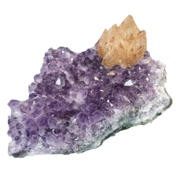 Améthyste Brute avec incrustation de Calcite -  face| Dans les yeux de Gaïa