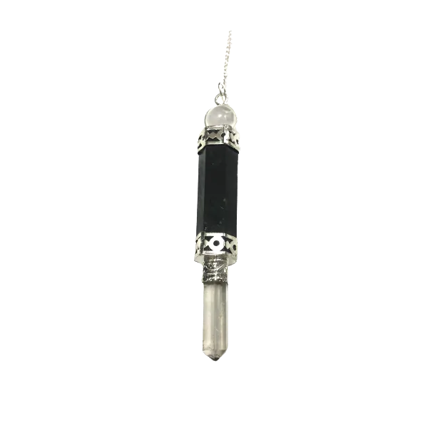 Pendule  tube en Shungite  | Dans les Yeux de Gaïa
