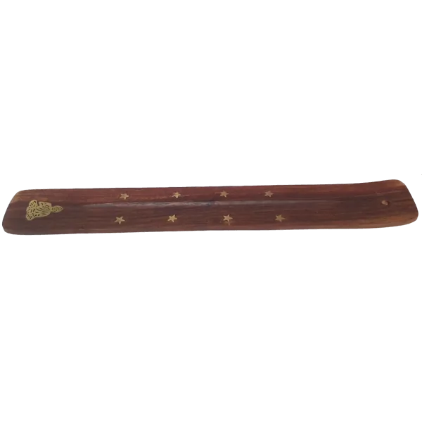 Porte Encens en bois symbole Bouddha - Dessus | Dans les yeux de Gaïa