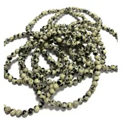 Bracelet Jaspe Dalmatien - 4mm