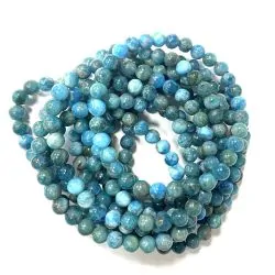 Bracelet en Apatite bleue 6mm