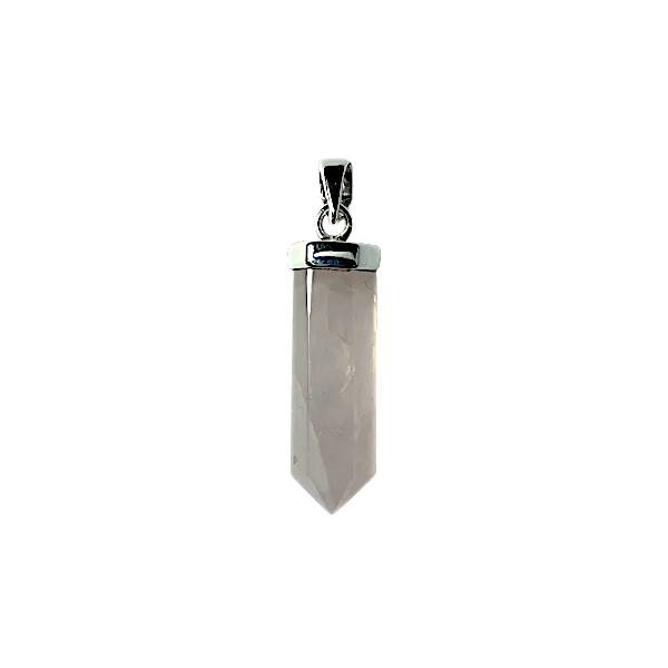 Pendentif point en Quartz Rose | Dans les Yeux de Gaïa