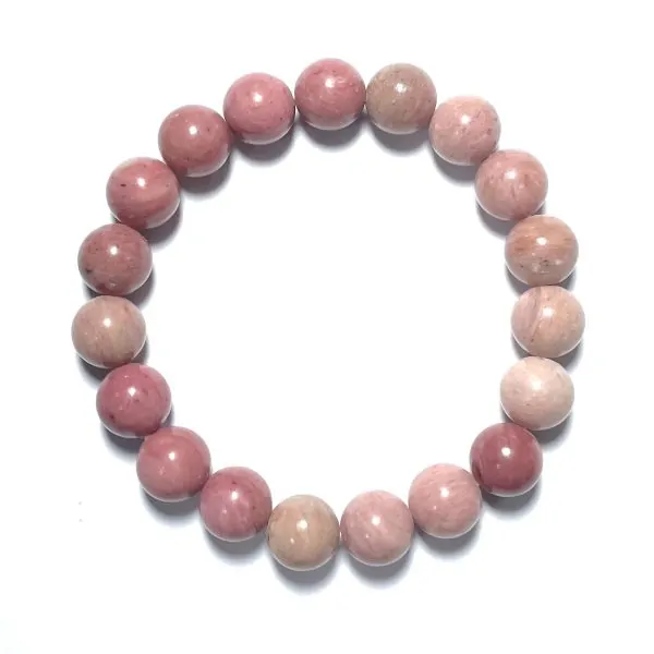 Bracelet en Rhodonite de couleur unie 10mm | Dans les Yeux de Gaïa
