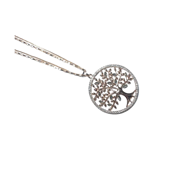 Collier Arbre de Vie en métal cuivré grand modèle | Bijoux métal