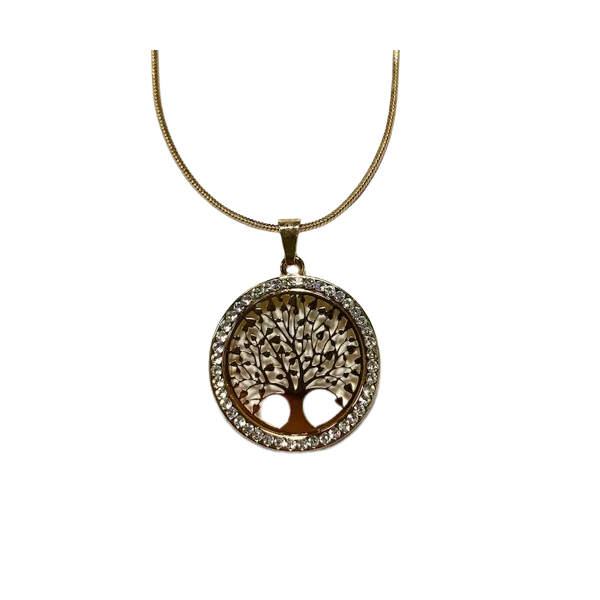 Collier Arbre de Vie en métal doré petit modèle - Photo 1 | Dans les Yeux de GaÏa