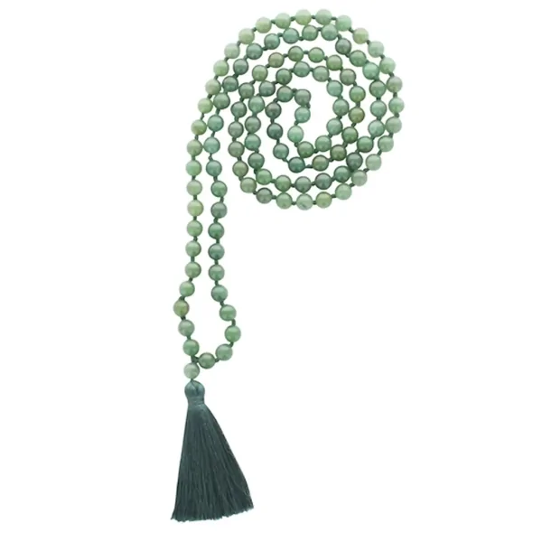 Mala 108 perles en Aventurine verte | Dans les Yeux de Gaïa