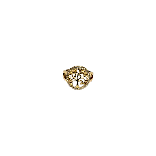 Bague réglable Arbre de Vie dorée | Bijoux métal | Dans les yeux de Gaïa