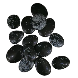 Galet en Obsidienne Neige  - Lithothérapie |Dans ls Yeux de Gaïa
