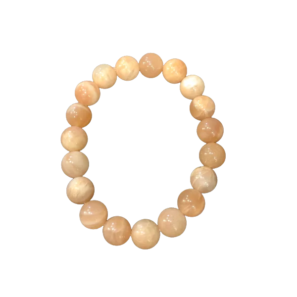 Bracelet en Pierre de Lune multicolore 10 mm - Lithothérapie et minéraux |Dans les Yeux de Gaïa