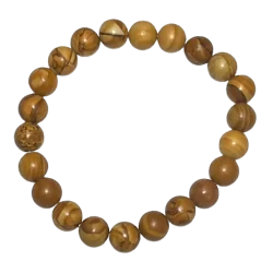 Bracelet en Bois fossile 8mm - Minéraux |Dans les Yeux de Gaïa