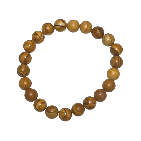Bracelet en Bois fossile 8mm - Minéraux |Dans les Yeux de Gaïa